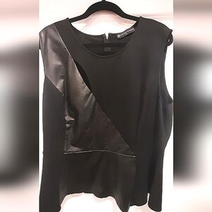 Fashion to Figure, Black, Mixed Medium Peplum Top